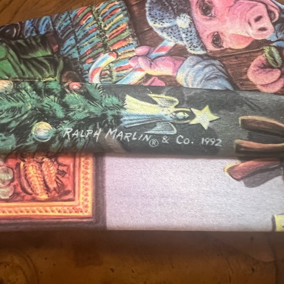 Original Vintage Ralph Marlin Whimsical Christmas Tie - Picture 7 of 8
